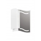 Горен PVC шкаф за баня с огледало Макена Галакси бял