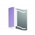Горен PVC шкаф за баня с огледало Макена Галакси лилав