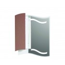 Горен PVC шкаф за баня с огледало  Макена Галакси кафяв