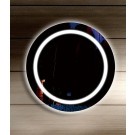 LED огледало кръгло с часовник Макена B 39 / 60 см