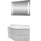 Комплект шкаф за баня с умивалник и LED огледало Макена Барселона