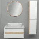 Комплект шкафове за баня - горен с огледало, долен с умивалник и колона 3002