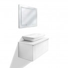 Комплект LED огледало и долен шкаф с керамичен умивалник Селесте SP-07