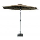 Градински чадър със соларно осветление и Bluetooth говорител UMB-1902 таупе 270см