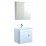 Комплект PVC шкаф за баня с умивалник и огледален шкаф Интер Керамик 5560W7013