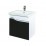 Долен конзолен шкаф за баня с мивка Макена Инес черен