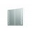 Горен PVC шкаф за баня с огледало Макена Модена