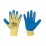 Работни ръкавици топени в латекс жълто/синьо B-Wolf Grip Plus 600200 размер 10