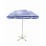 Плажен чадър със сребристо покритие WH002-3 син/бял райе ø240см         