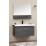 Комплект шкаф за баня с мивка и огледало Orka Bitez Avola Anthracite 80см
