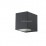 Фасаден единичен аплик Porto/SQ 1xGU10 BK IP44 черен квадратен
