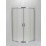 Oвална душ кабина с корито Cascada 8120ER Set / 90x90x195см матово стъкло