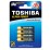Алкална усилена батерия Toshiba 35up LR03 AAA 4 броя