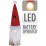 Дядо Коледа със светещ нос LED 25см 