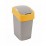 Пластмасов кош за отпадъци Pacific Flip Bin 195023 / 45л силвер/жълт