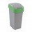 Пластмасов кош за отпадъци Pacific Flip Bin 195022 / 45л силвер/зелен