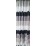 Полуплътно перде с перделък 145/250см черни сиви бели ивици
