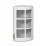 Горен заоблен шкаф с една врата витрина Michelle В30 Бял мат
