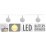 Коледни LED светещи топки бели 4см 10 броя