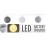 Коледни LED светещи топки сиви / бели 6см 10 броя 