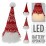 Коледна LED декорация светещ Гном 23см червен
