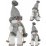 Коледна декорация Снежен човек с шал 12x8x27см