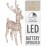 Коледно светещо еленче 50 LED злато IP20 45см 