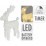 Коледно светещо еленче 15 LED бяло IP20 37см 