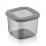 Квадратна кутия със силиконов капак Horecano Home BNM-0698 антрацит 550мл