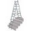 Професионална трираменна алуминиева стълба Krause Corda 3x8 стъпала