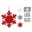 Коледна светеща снежинка LED 35см