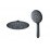 Комплект душ глава и душ слушалка Cascada Black SL-2012HDB черен