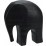 Слон за декорация полистирен черен 14х7х15см