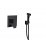 Месингов смесител с бидетна слушалка Cascada ZS-S1006 Black черен