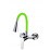 Едноръкохватков смесител за кухня с цветно гъвкаво тяло Cascada Green Flexible зелен