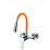 Едноръкохватков смесител за кухня с цветно гъвкаво тяло Cascada Orange Flexible оранжев