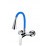 Едноръкохватков смесител за кухня с цветно гъвкаво тяло Cascada Blue Flexible син