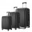 Комплект куфари със заключващ механизъм Travel line Black 3 броя
