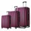 Комплект куфари със заключващ механизъм Travel line Aubergine 3 броя 
