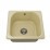 Единична кухненска мивка Фат полимермрамор 51x51см / сифон с преливник Ф90мм