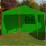 Страници за шатра, зелени, WR4030-SG без прозорец, от плат