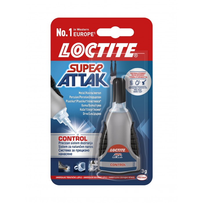 Секундно лепило Loctite Super Attak Control 3г