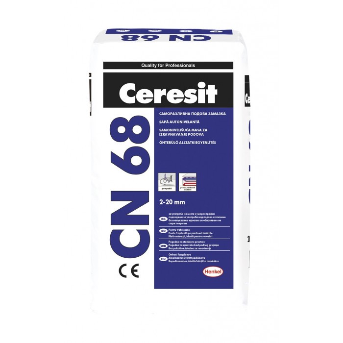 Саморазливна подова замазка Ceresit CN 68 / 25кг