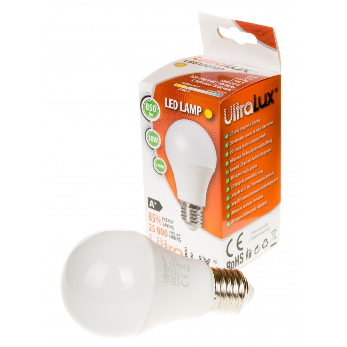 LED крушка UltraLux E27 10W 2700К