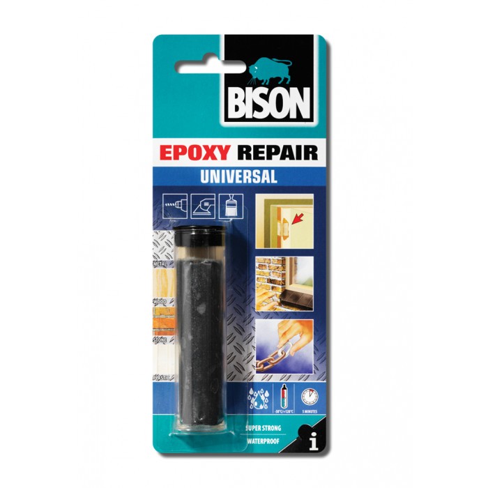Двукомпонентна епоксидна смес / стомана универсал Bison Epoxy Repair Universal 56 гр / блистер