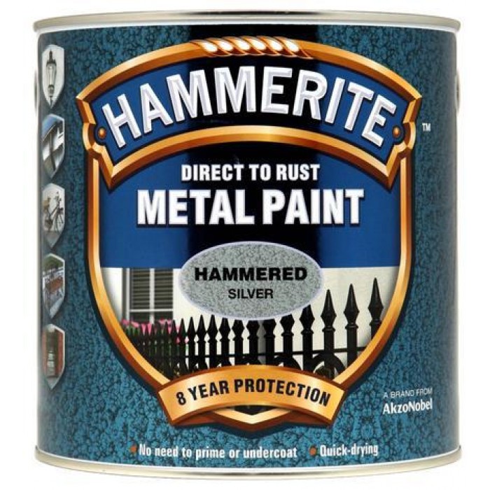 Боя за метал Hammerite хамър ефект сребрo 750 мл