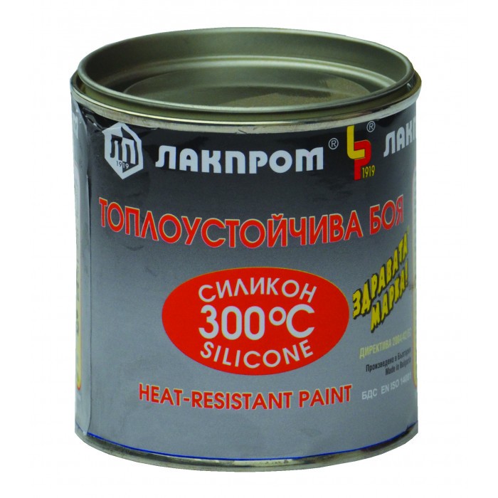 Топлоустойчива боя силикон 300°С 220 ml графит