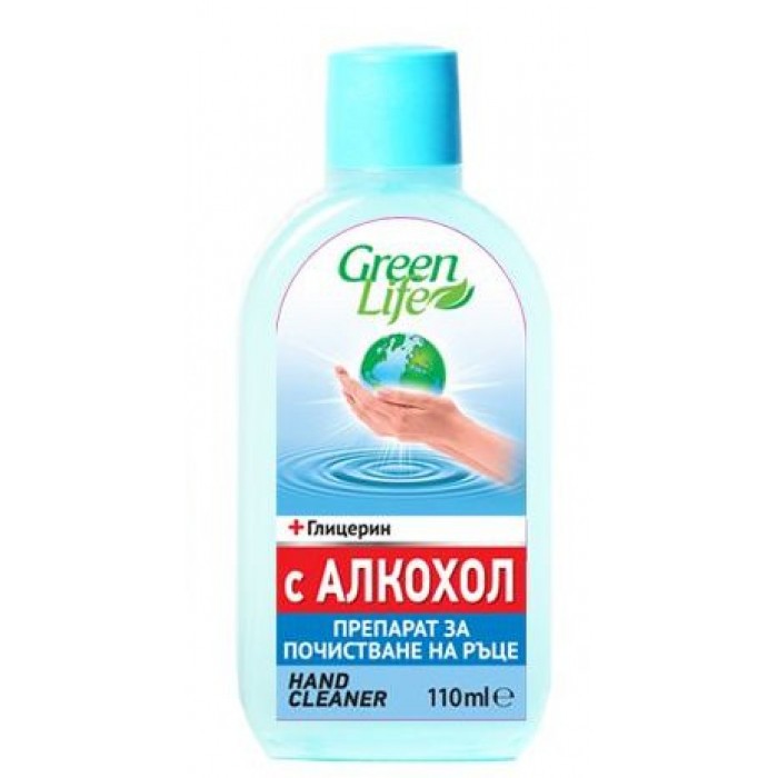 Течен препарат за почистване на ръце Green Life 110 ml