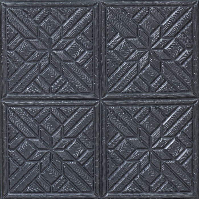 Топлоизолационно самозалепващо пано Square Wood Pattern 60x60x0.8 сm сиво 
