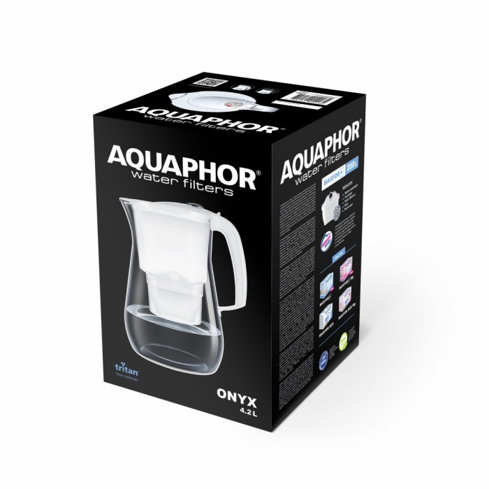 Филтрираща кана Aquaphor Onyx бяла MFP 4.2л 
